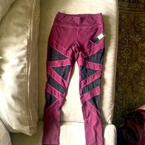 Jessica Simpson Warm-up Leggings in Fig M Brand New